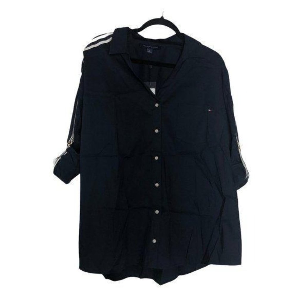 Tommy Hilfiger Logo-Print Utility Shirt 1X